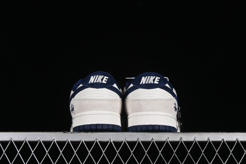 Stussy x Nike SB Dunk Low Collaboration Anniversary Edition Premium Customized Low-Top Casual Skate Shoes - DQ1098-339
