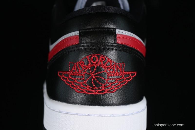 Nike Air Jordan 1 Low AJ1 Black Grey Red Hook Low-Top Culture Basketball Shoes - DC0774-062