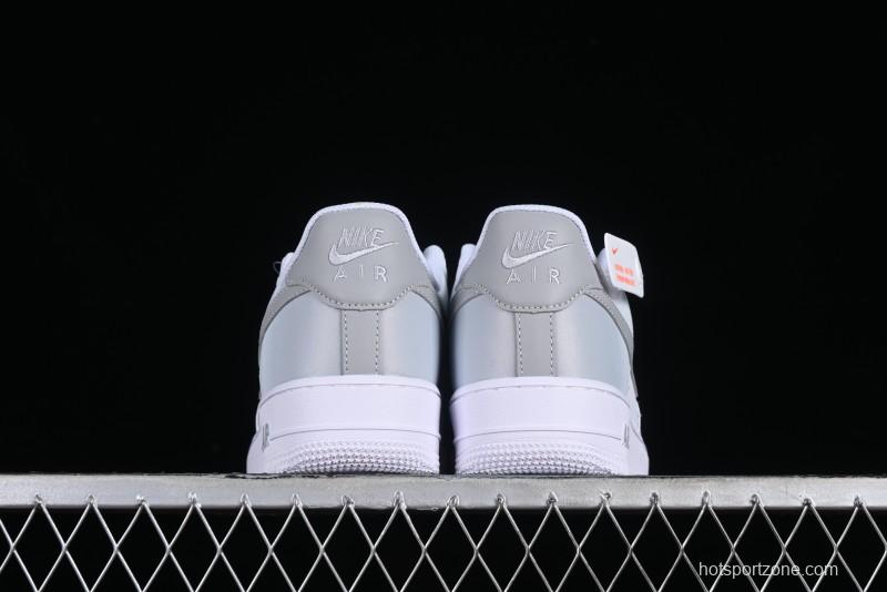 Nike Air Force 1 '07 Low Customized Anime Theme Gradient Grey Swoosh Casual Sneakers - FN0366-102