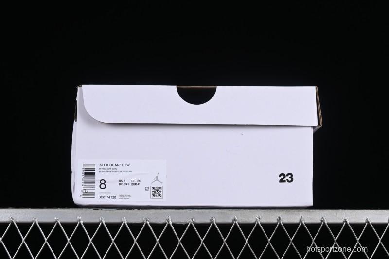 Nike Air Jordan 1 Low AJ1 White Pink Low-Top Casual Sneakers - DC0774-120