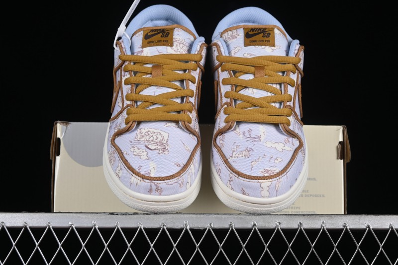 Nike SB Dunk Low Premium "Pastoral Print" Skateboarding Shoes - FN5880-001