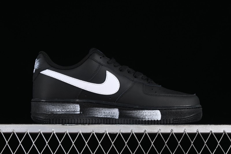 Nike Air Force 1 '07 Low Classic Black White Swoosh Casual Sneakers - FZ0627-010