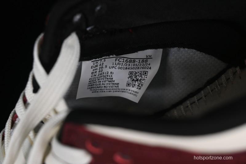 Louis Vuitton x Nike Dunk Low Customized Sneakers - Burgundy with Silver Swoosh SB Low Top Casual Skate Shoes - FC1688-188