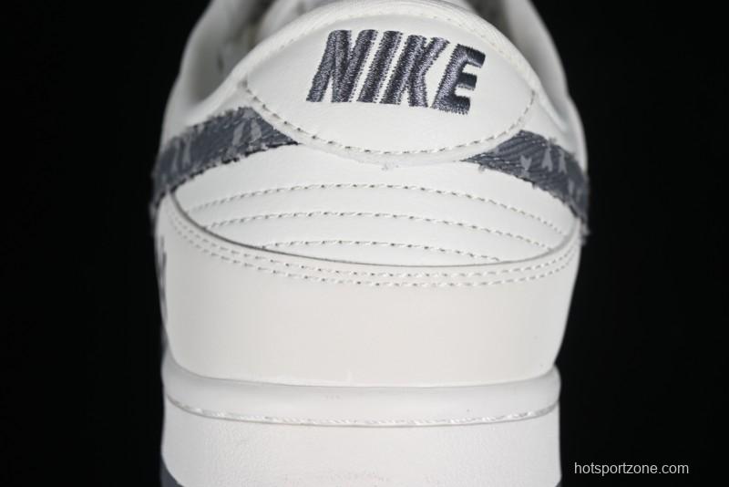Nike SB Dunk Low MLB Collaboration - Grey Denim Anniversary Custom Low-Top Casual Skate Shoes - DQ1098-347