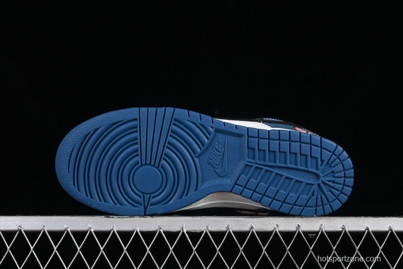 Nike Dunk Low Retro High Street Style Sashiko Stitch Hemp Rope Deconstructed SB Lace-Up Low-Top Casual Sneakers - DV0834-101