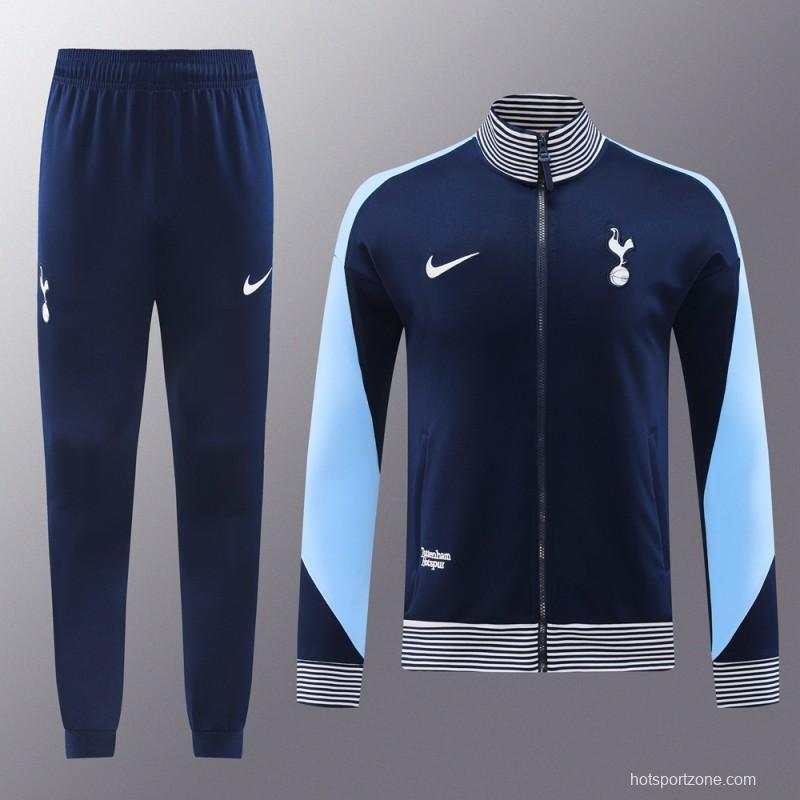 24/25 Tottenham Spur Navy Full Zipper Jacket +Long Pants