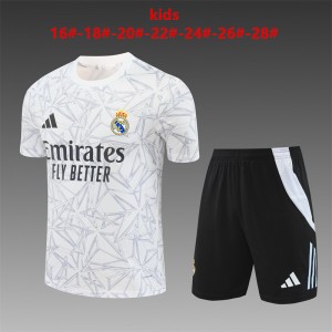 24/25 Kids Real Madrid White Special Short Sleeve Jersey+Shorts