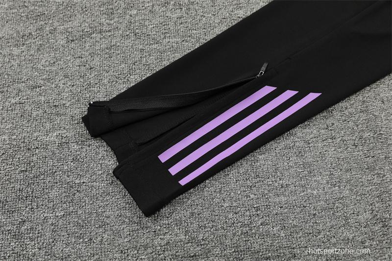 2024 Germany Purple Half Zipper Jacket+Long Pants