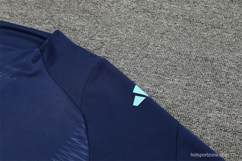 24/25 Arsenal Blue Half Zipper Jacket+Long Pants
