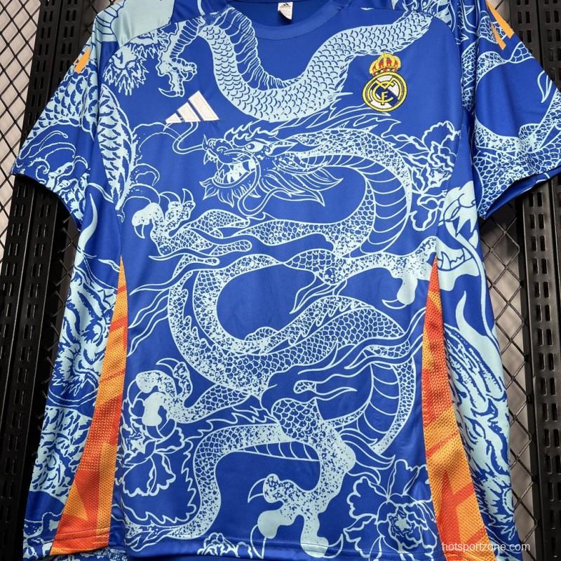 2024/25 Real Madrid Blue Dragon Special Edition Jersey