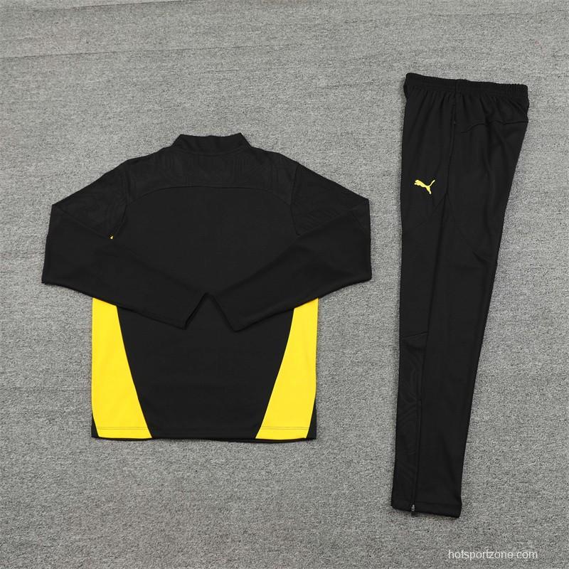 24/25 Borussia Dortmund Black Half Zipper Jacket+Long Pants