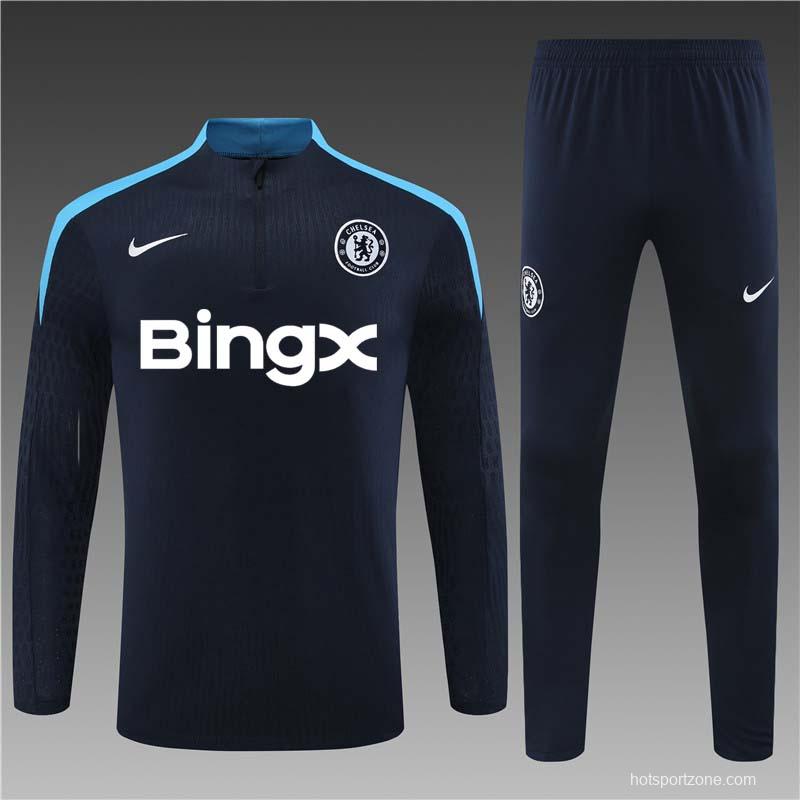 24/25 Chelsea Navy Half Zipper Jacket+Long Pants