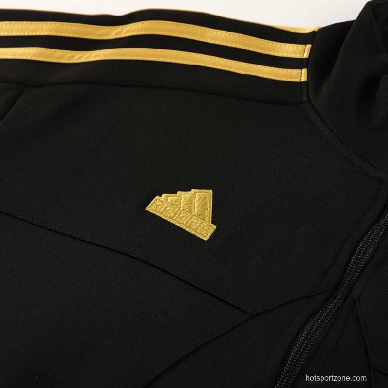 2024 Adidas Black Full Zipper Jacket +Long Pants