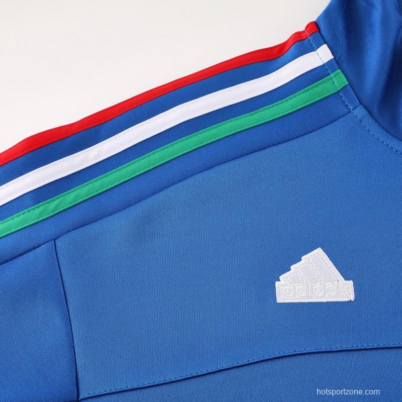 2024 Adidas Blue Full Zipper Jacket +Long Pants