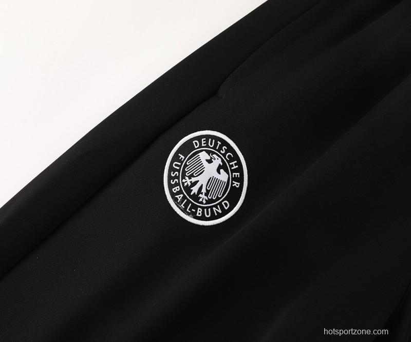 2024 Germany Black Full Zipper Jacket +Long Pants