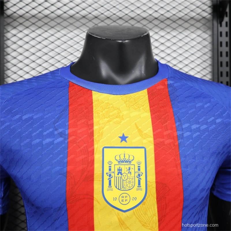 2024 Player Version Spain Pre-match Training Jersey Shirt