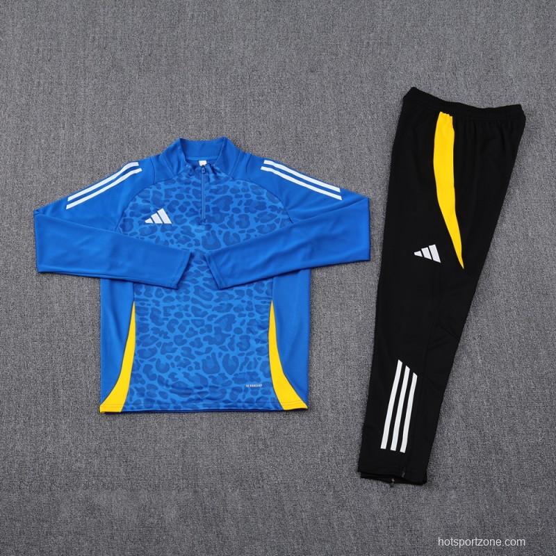 2024 Adidas Blue Half Zipper Jacket+Long Pants