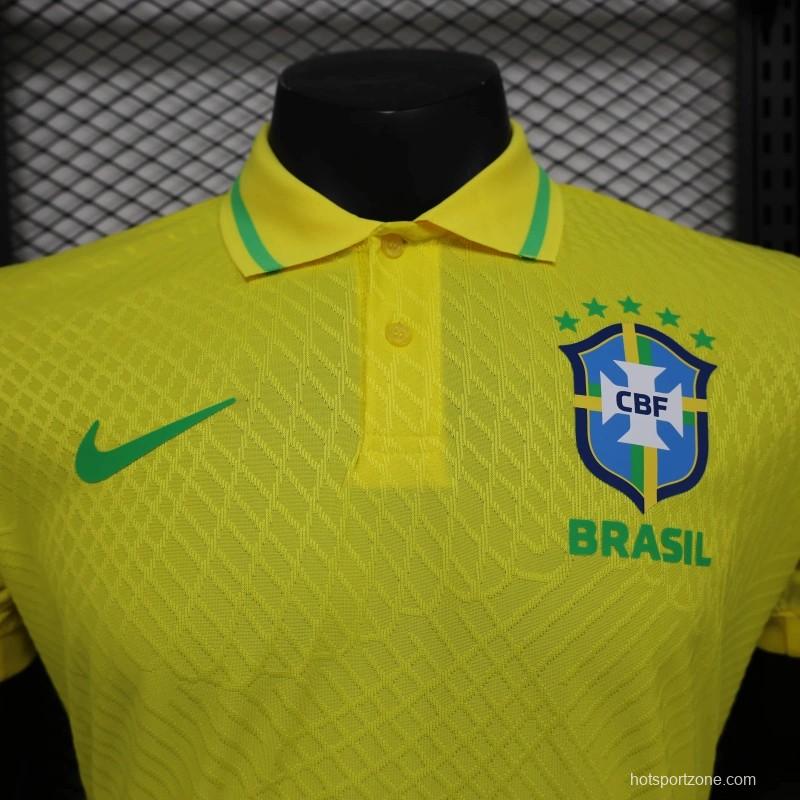 25/26 Player Version Brazil POLO Yellow Jersey