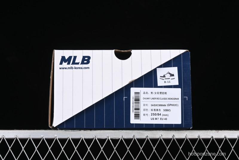 MLB Chunky Liner New York Yankees Lightweight Platform Sneakers with 6cm Height Increase - 3ASXCMM4N50BKS