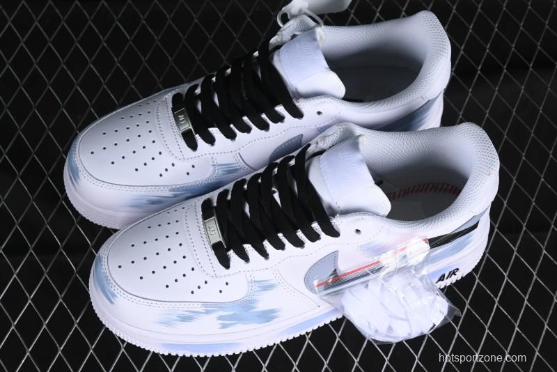 Nike Air Force 1 '07 Low Casual Sneakers with Two-Tone Shadow Swoosh and Custom Anime Art - CW2288-111