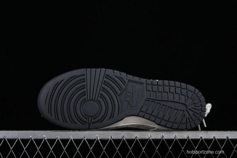 Nike SB Dunk Low LV Collaboration Strap Monogram Beige Black Hook Anniversary High-End Custom Low-Top Casual Skate Shoes - SJ2068-260