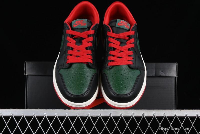 Nike Air Jordan 1 Low AJ1 Black Green Casual Sneakers - CZ0775-036