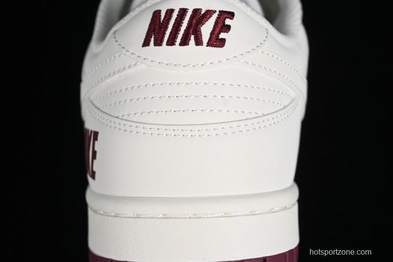 Nike SB Dunk Low Collaboration Three Swooshes Rice Wine Red Color Low-Top Casual Skateboarding Shoes - NK5639-322