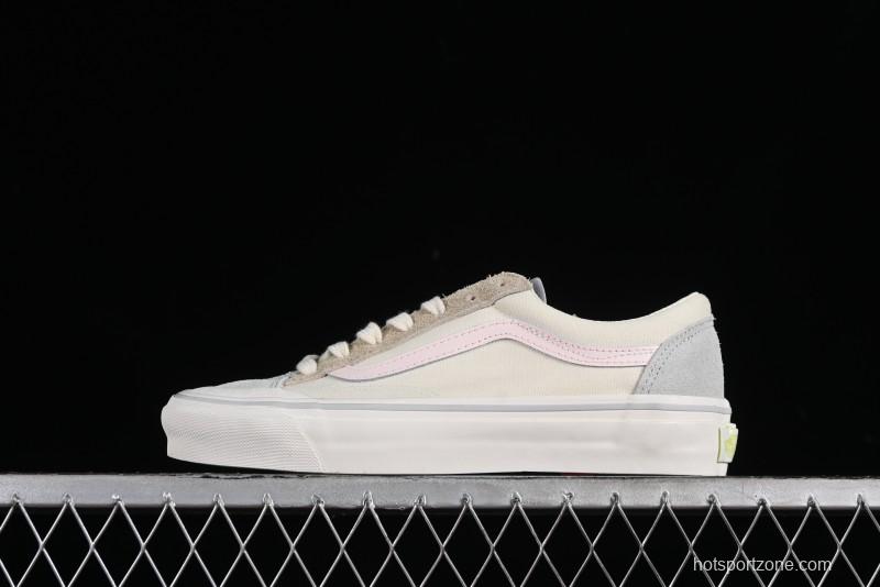 Vans Old Skool Reissue 136 Earth Macaron Patchwork Retro Casual Vulcanized Sneakers - VN000CRPGRN