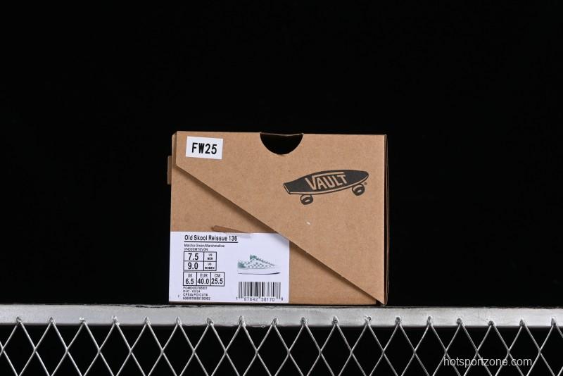 Vans Old Skool Reissue 136 Checkerboard Green Retro Canvas Shoes - VN000MT6V0N