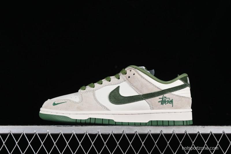 Stussy x Nike SB Dunk Low Anniversary Premium Custom Sneakers - DQ1098-340