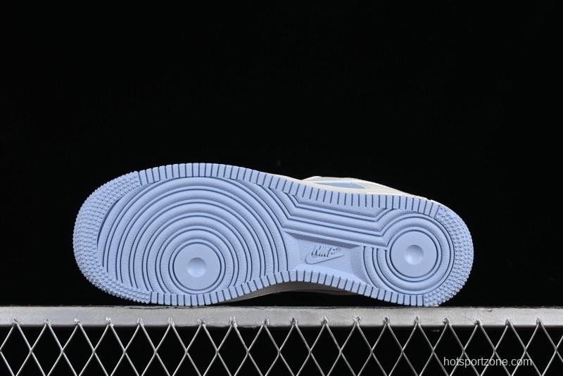 Nike Air Force 1 '07 Low LV Collaboration - Off White Ice Blue Casual Sneakers BB9599-203