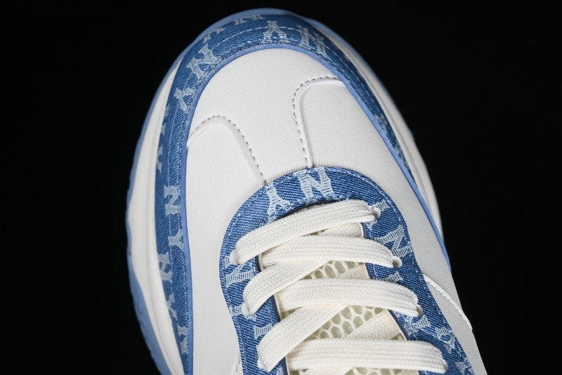 New York Yankees MLB Chunky Runner Denim Monogram Lightweight Casual Sneakers - 3ARNCRD4N50BLS