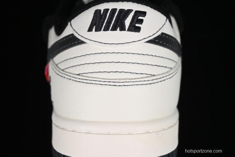 Nike SB Dunk Low Carhartt Collaboration - Strap Black Hook Anniversary High-End Custom Low-Top Casual Skate Shoes - SJ2068-265