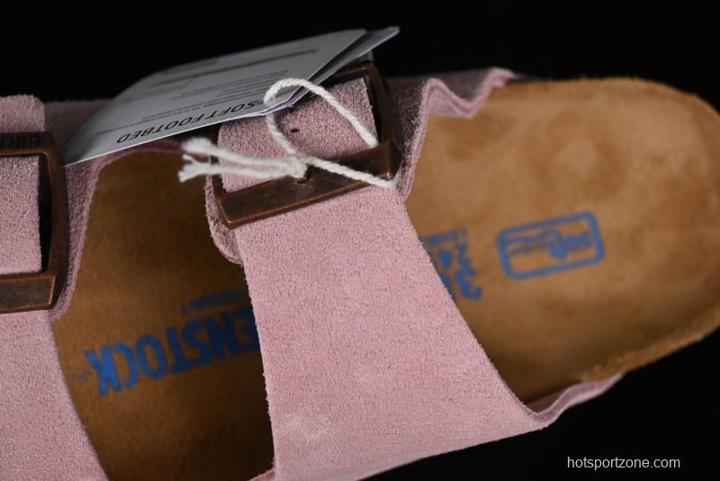 Birkenstock Arizona Soft Footbed Sandals with Suede Leather and Lambswool Lining - G.D4