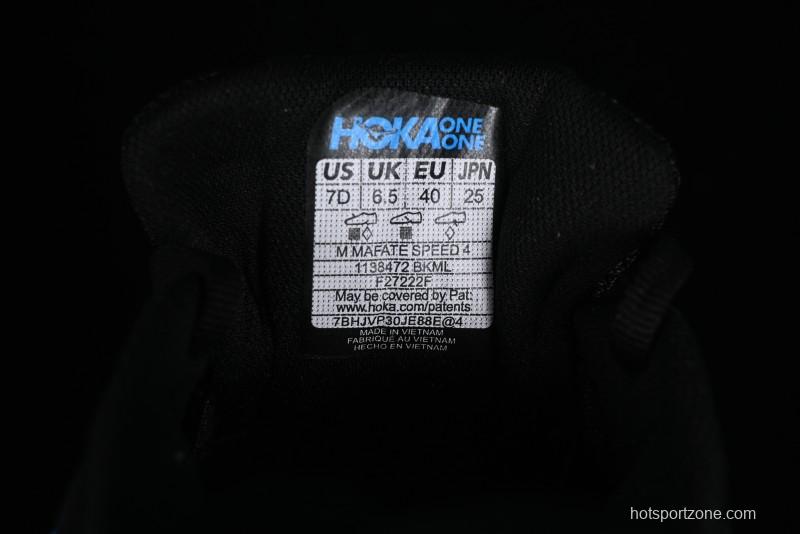 Hoka One One Mafate Speed 4 Low-Cut Professional Trail Running Shoes - 1138472 BKML