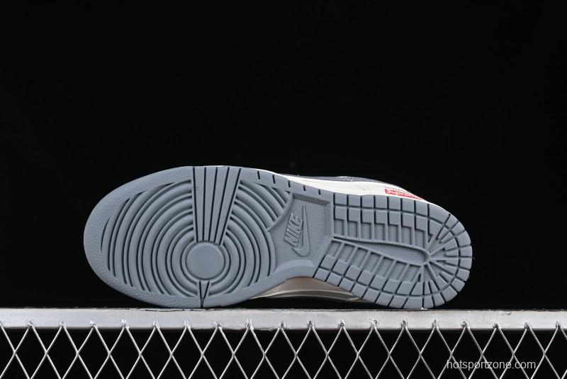 Nike SB Dunk Low Supreme Stone Island Collaboration - Beige Grey Starry Sky Anniversary High-End Custom Low-Top Casual Skate Shoes - BB9866-002