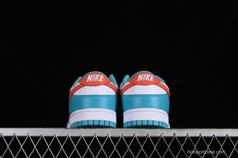 Nike SB Dunk Low Casual Skate Shoes in White Green Orange - DV0833-102