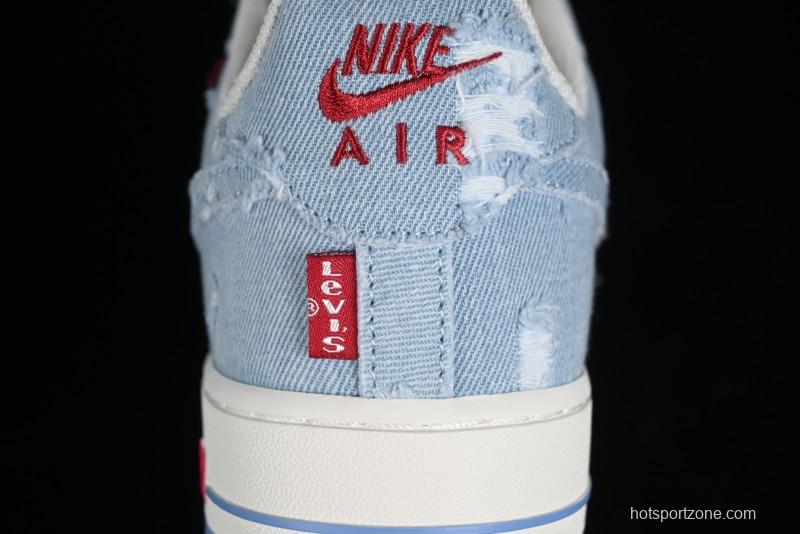 Levi's x Nike Air Force 1 '07 Low Denim Casual Sneakers - CH2211-168