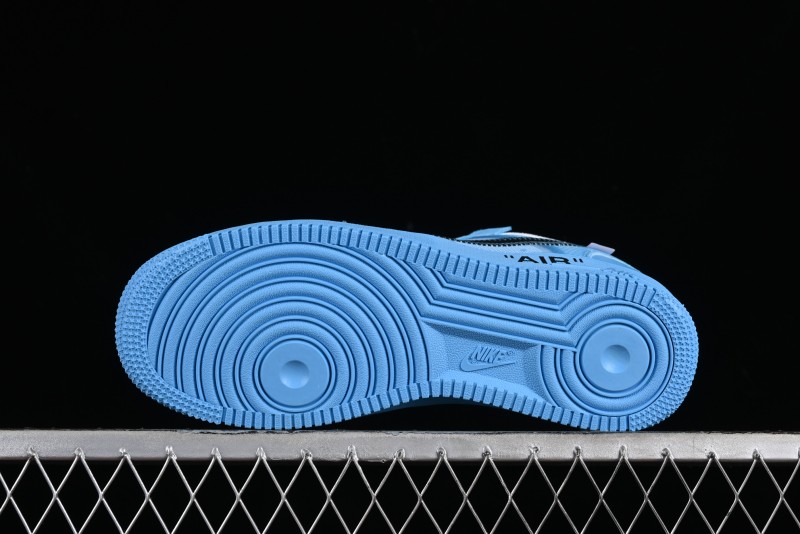 Nike Off White x Air Force 1 Low OW Collaboration Transparent Blue Casual Sneakers - AO4606-400
