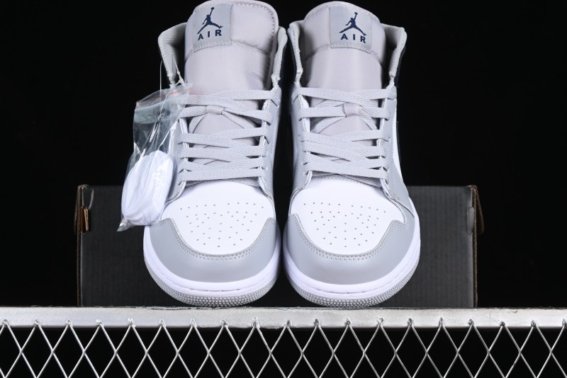 Nike Air Jordan 1 Mid AJ1 Basketball Shoes in Grey Blue - DQ8426-104