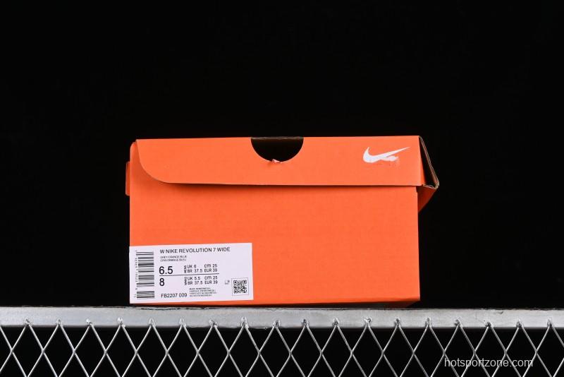 Nike Revolution 7 Wide Low-Top Running Shoes with Breathable Mesh and Durable Cushioning - FB2207-009