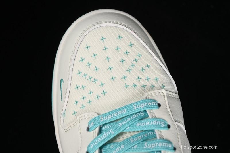 Nike SB Dunk Low Supreme Collaboration - Wheat Green Canvas Anniversary High-End Custom Low-Top Casual Skate Shoes - BB6698-512