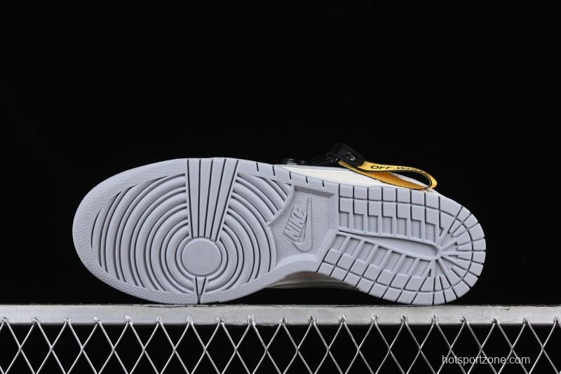 Nike SB Dunk Low OFF-WHITE Collaboration - Light Beige Grey Check Anniversary High-End Custom Low-Top Casual Sneakers - DJ2024-001