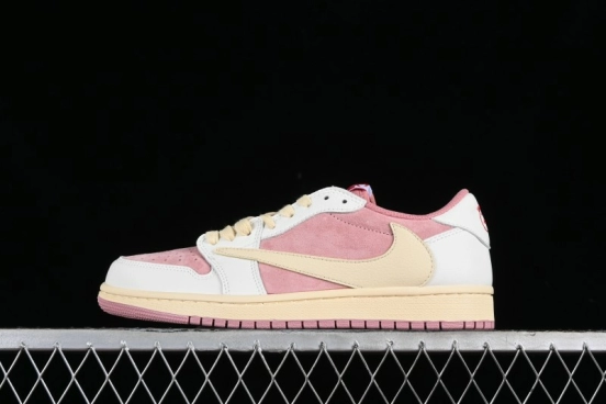 Nike Travis Scott x Air Jordan 1 Low OG AJ1 Reverse Swoosh Sneakers - DM7866-600