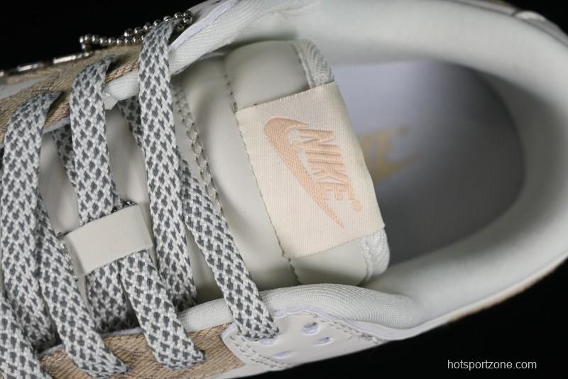 Nike SB Dunk Low LV Collaboration - Khaki Denim Anniversary High-End Custom Low-Top Casual Skate Shoes - XP3802-337