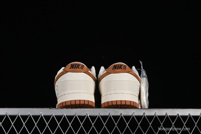 Nike SB Dunk Low Lightning Collaboration - Beige Brown Colorway with Small Brown Swoosh Anniversary High-End Custom Low-Top Casual Skate Shoes - XD1688-031