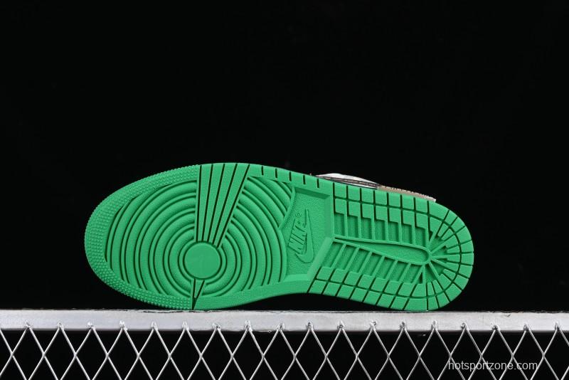 Nike Air Jordan 1 Low Retro Basketball Shoes with Panda Mischief Pioneer Rider Design - 553558-065