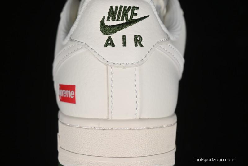 Nike Air Force 1 '07 Low Supreme Casual Sneakers in Beige Red Green - XZ6188-009