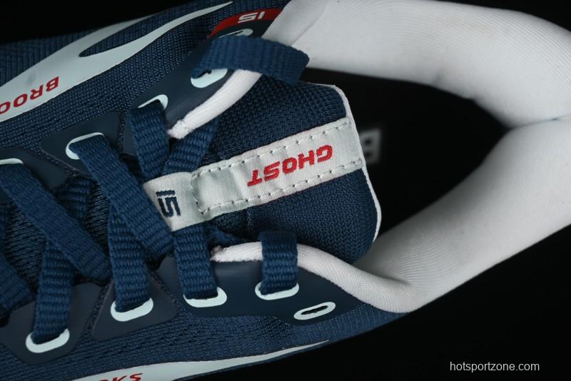 Brooks Ghost 15 Running Shoes with DNA LOFT V2 Cushioning and Breathable Air Mesh - 1203801B497