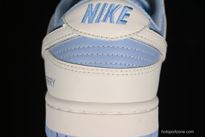Nike SB Dunk Low Burberry Collaboration - Bondi Blue Anniversary High-End Custom Low-Top Casual Sneakers - BB5252-601